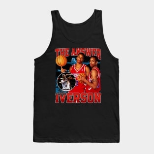 Allen Iverson The Answer Basketball Signature Vintage Retro 80s 90s Bootleg Rap Style Tank Top